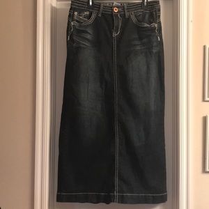 Long Denim Skirt